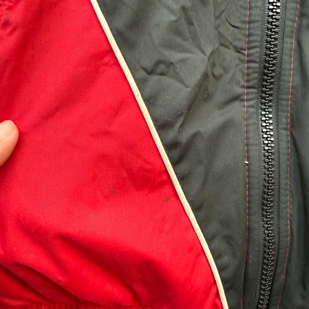 Vintage Pro Player Chicago Blackhawks NHL Puffer Jacket Hooded Red Black Mens M - Picture 4 of 6